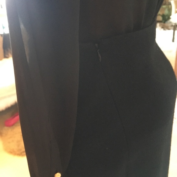 8 Long Midi Wool Skirt Ralph Lauren Collection Purple Label. Made in USA. - Picture 5 of 10